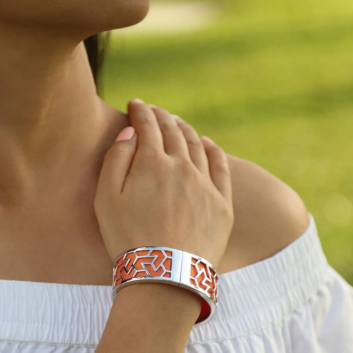 Iskandar Bangle - Sunset Orange