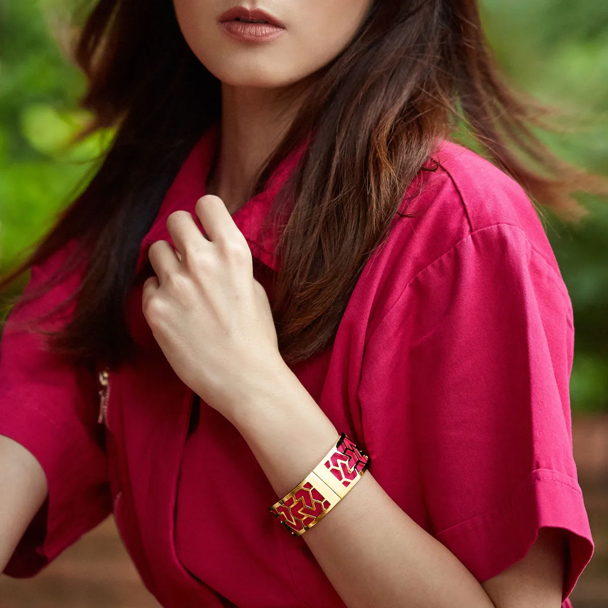 Iskandar Bangle - Sunset Orange