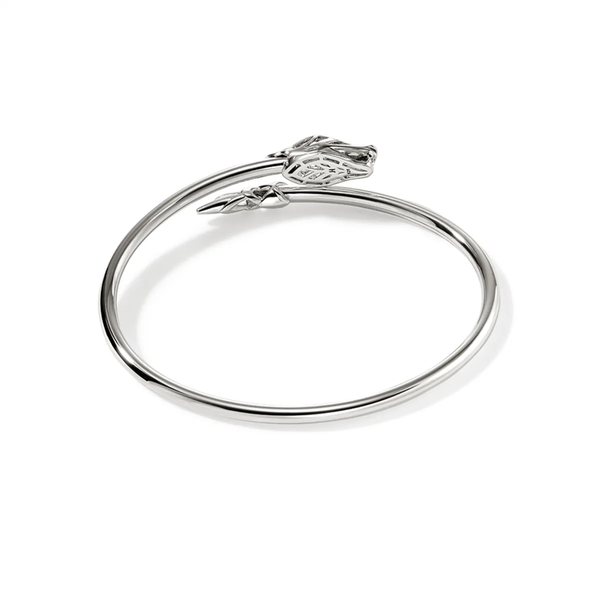 John Hardy Sterling Silver Naga Slim Cuff Bracelet with Blue Sapphire Eyes