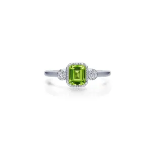 Lafonn Birthstone Emerald August Peridot Ring BR006PDP