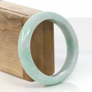Lavender- Green Natural Genuine Burmese Jadeite Jade Bangle ( 57.54 mm ) #993