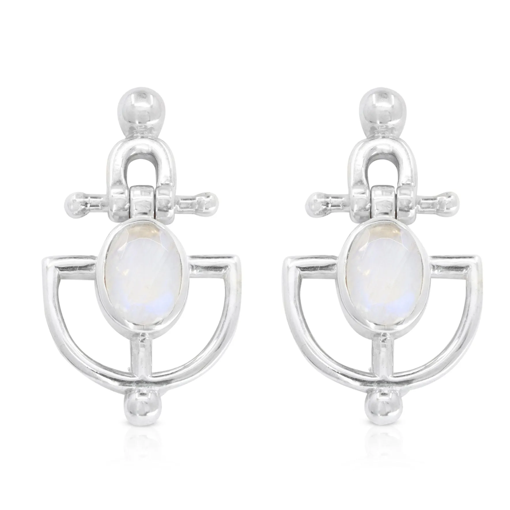 Lyra Moonstone Silver Earrings