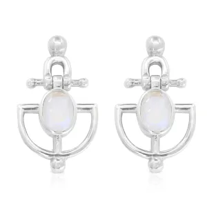 Lyra Moonstone Silver Earrings