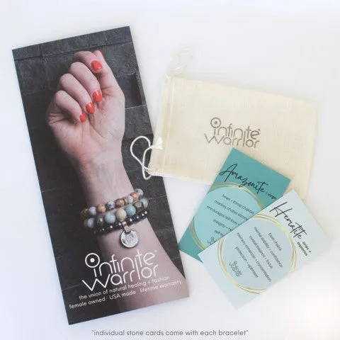 March Birthstone Bracelet | 8mm Aquamarine   Lava