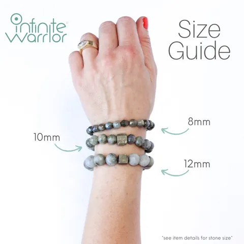 March Birthstone Bracelet | 8mm Aquamarine   Lava