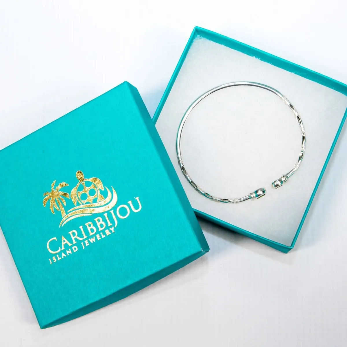 Medium Bangle with Synthetic Emerald May Birthstone