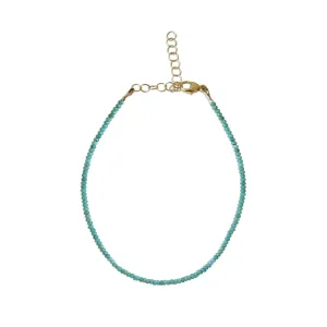 Mini Amazonite Gemstone Bracelet, Tiny Gemstone Bracelet