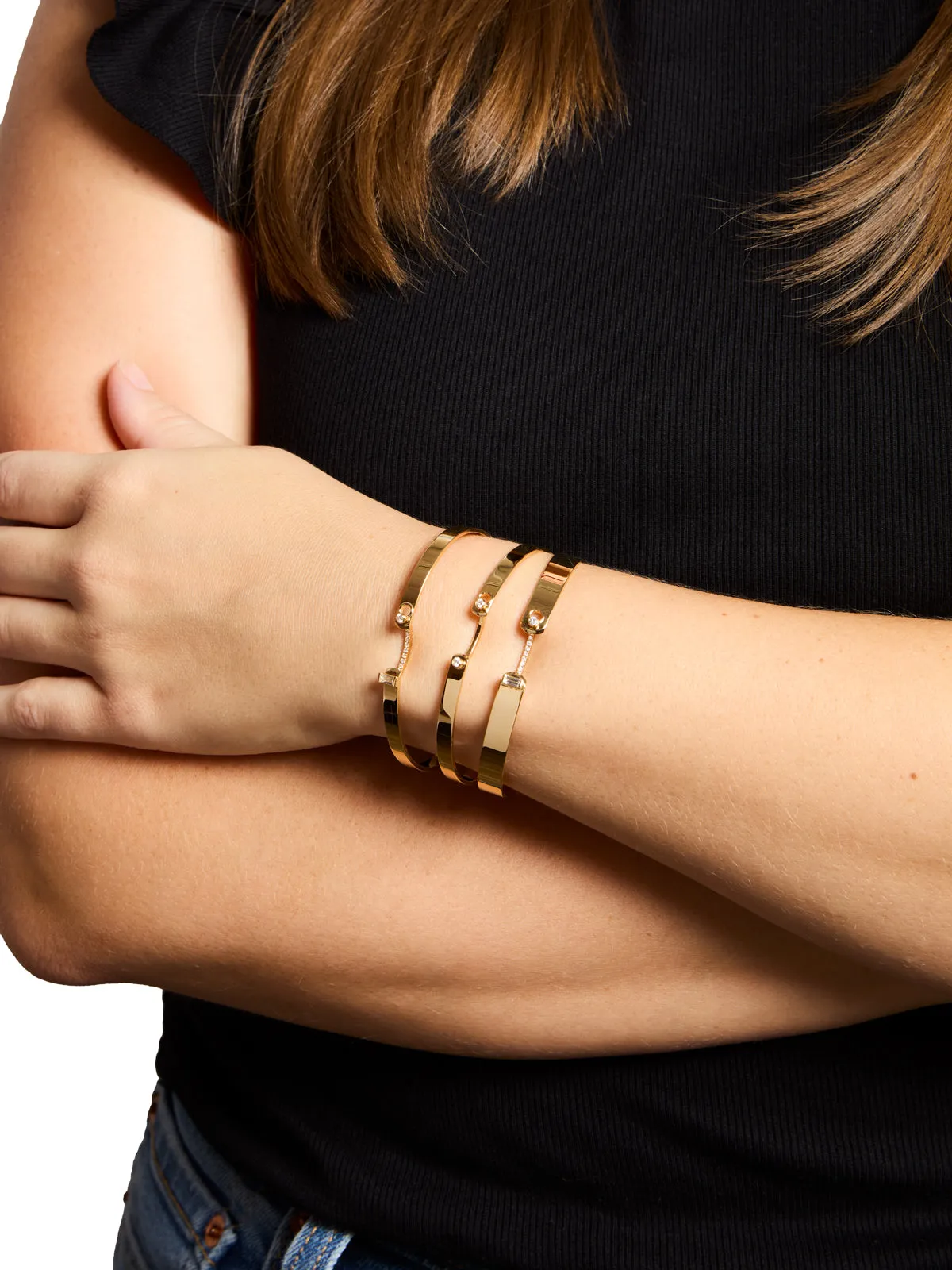 Monday Morning Mood Yellow Gold Bangle Bracelet