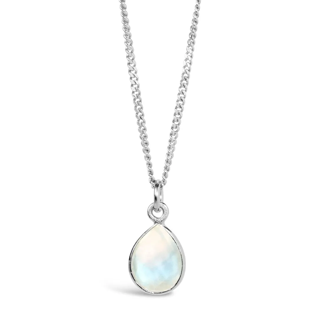 Moonstone Charm Necklace | Silver | June