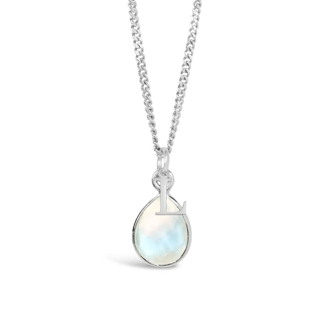 Moonstone Charm Necklace | Silver | June
