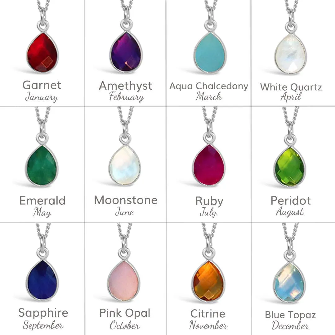 Moonstone Charm Necklace | Silver | June