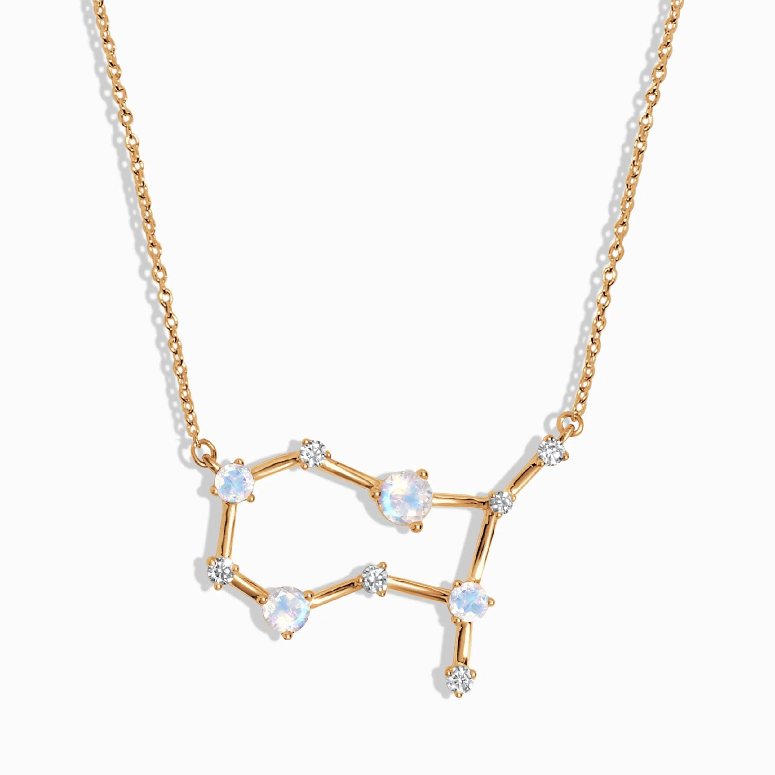 Moonstone Necklace - Gemini Zodiac Constellation