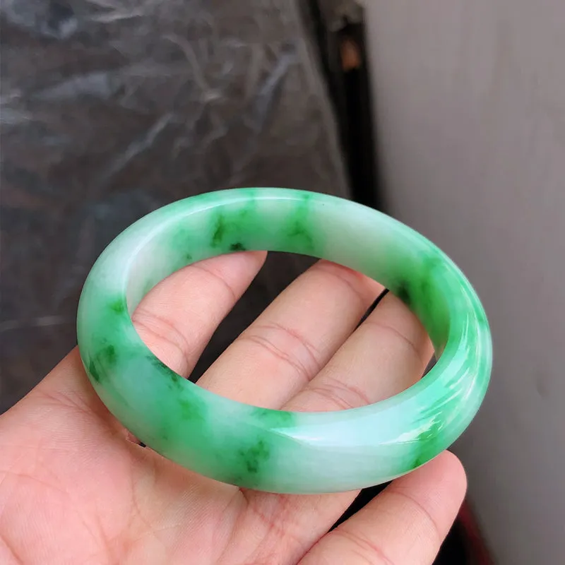 Natural Jade Bangle Jadeite Bangle Internal Diameter 56.5mm NBE084