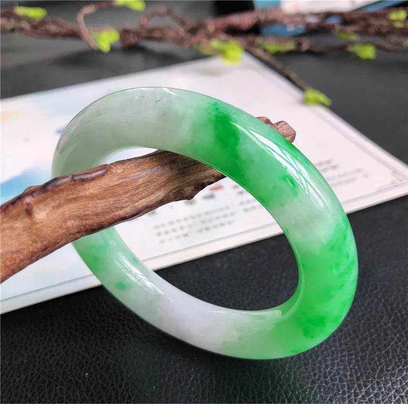 Natural Jade Bangle Jadeite Bangle Internal Diameter 58.3mm W5032326