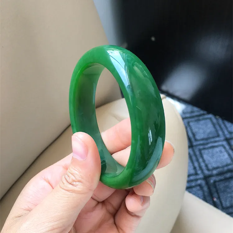 Natural Jade Bangle Nephrite Bangle Internal Diameter 56.8mm NBE017