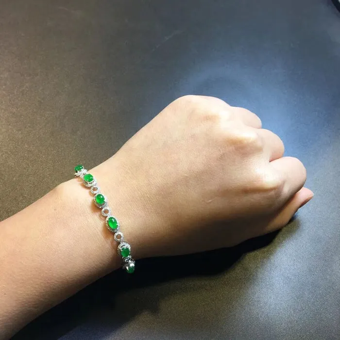 Natural Jade Bracelet Jadeite Bracelet NBT84