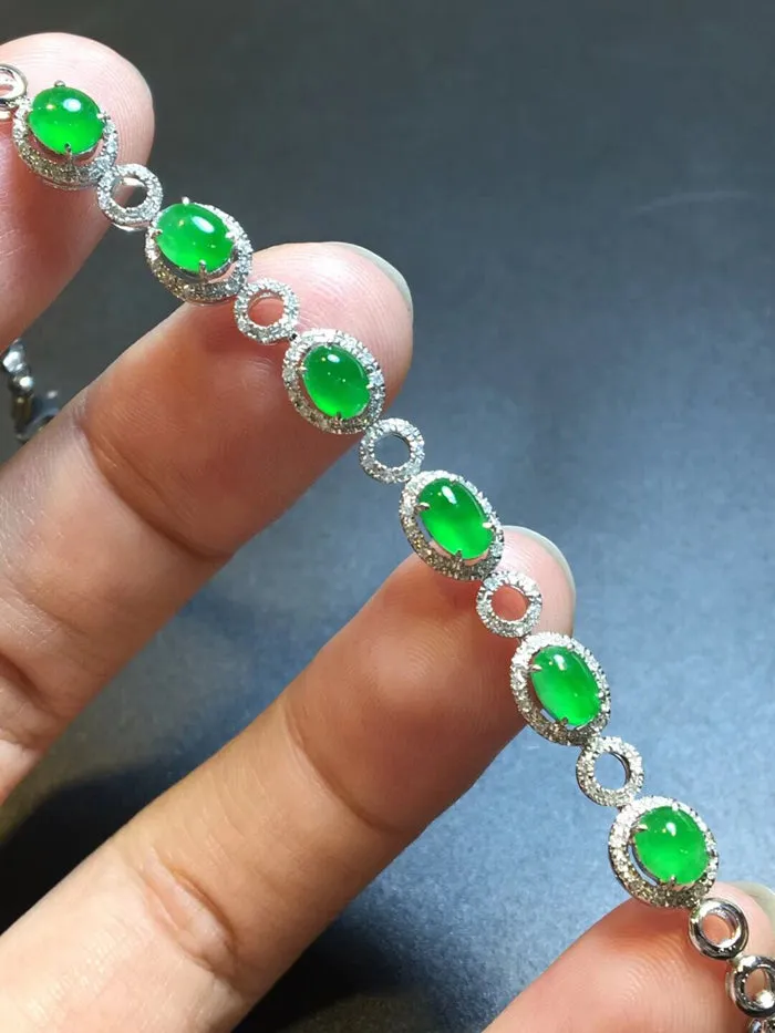 Natural Jade Bracelet Jadeite Bracelet NBT84