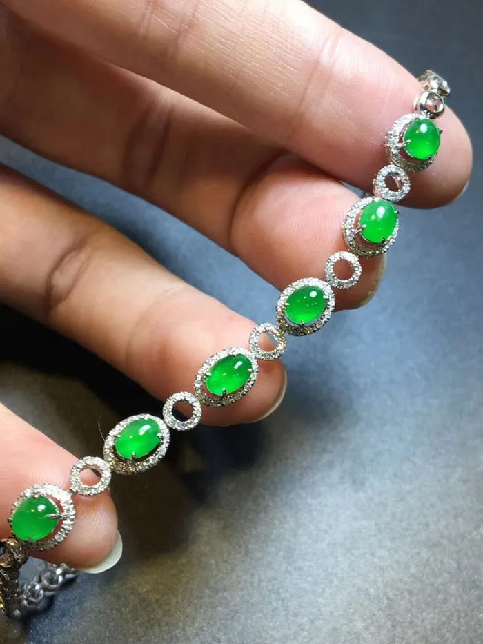 Natural Jade Bracelet Jadeite Bracelet NBT84