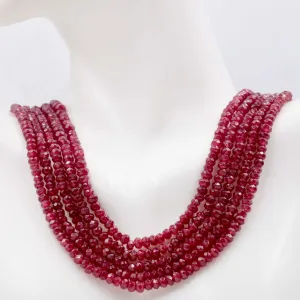 Natural Quartz Necklace Ruby Quartz Red Quartz Necklace Red Quartz Beads Red Gemstone Quartz stone beaded necklace SKU:113267,113268