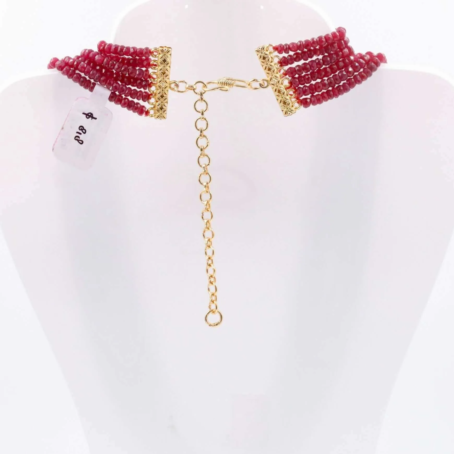 Natural Ruby Necklace Ruby Gemstone Necklace Beaded Necklace Long Necklace Faceted Rondelle Necklace Layered Necklace Indian Necklace SKU:6142843