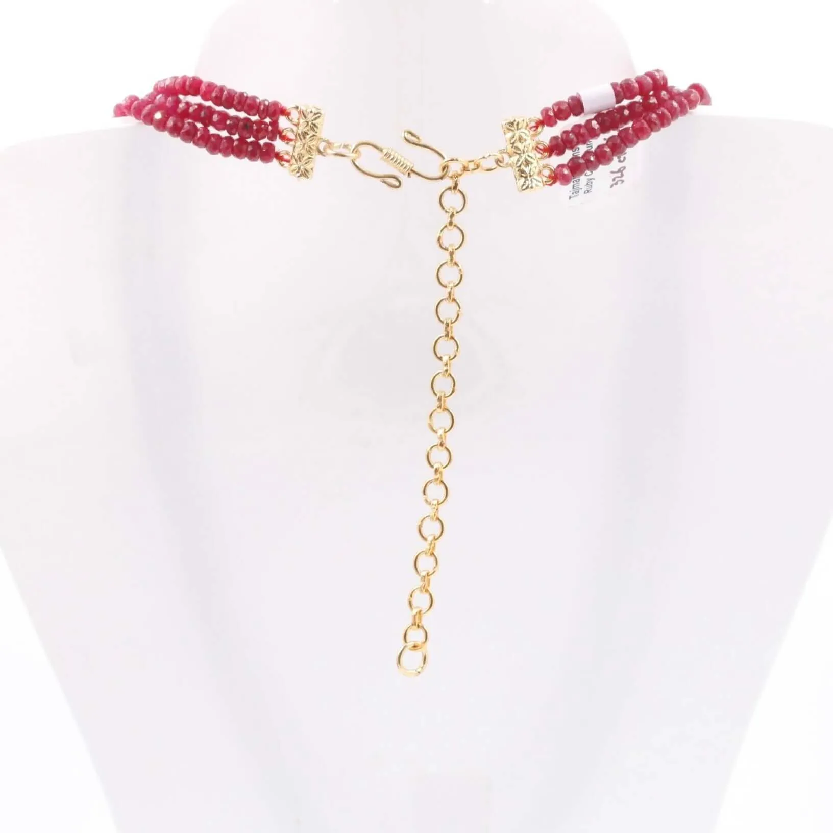 Natural Ruby Necklace Ruby Gemstone Necklace Beaded Necklace Long Necklace Faceted Rondelle Necklace Layered Necklace Indian Necklace SKU:6142843