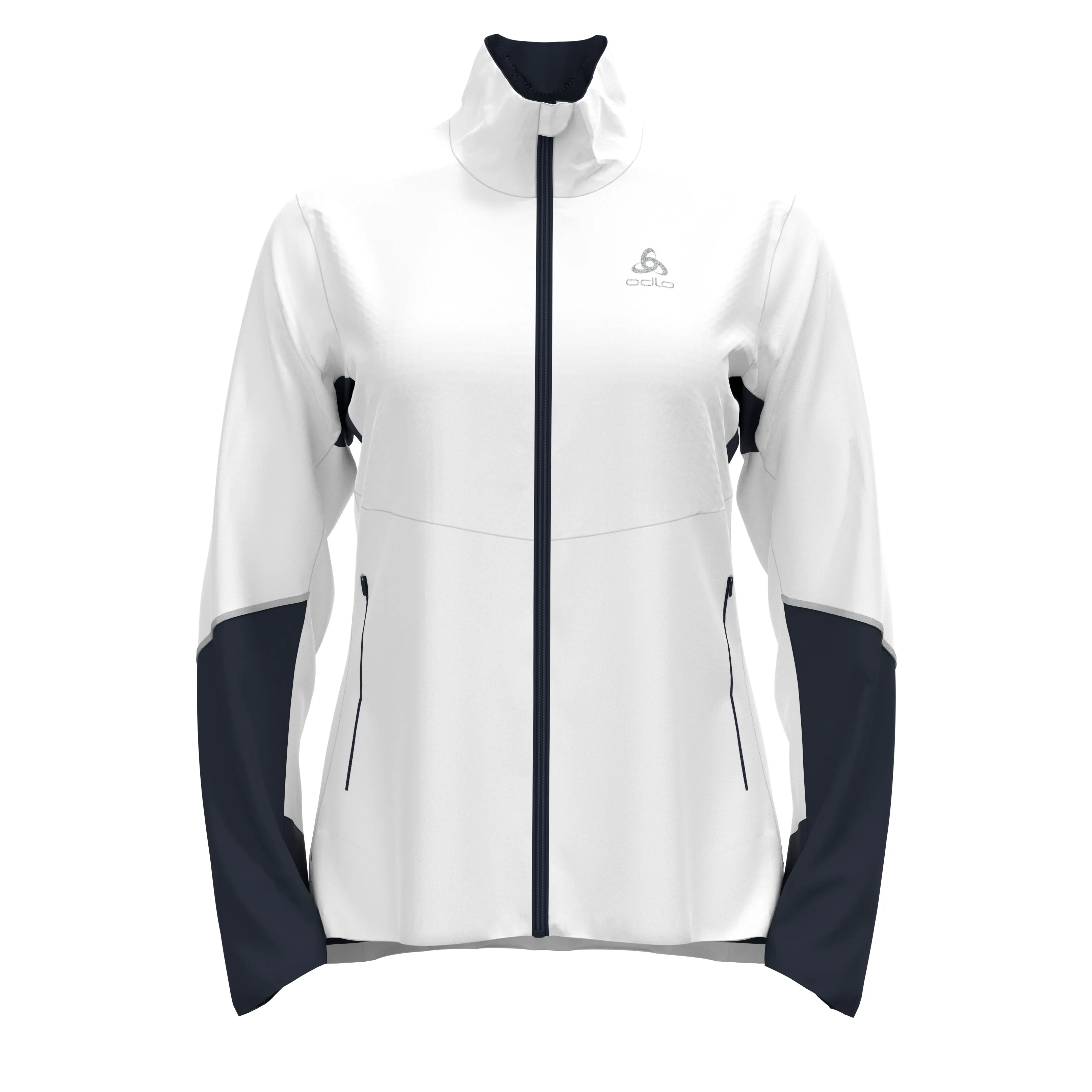 Odlo Women&#x27;s Jacket Langnes White - Dark Sapphire | Buy Odlo Women&#x27;s Jacket Langnes White - Dark Sapphire here | Outnorth