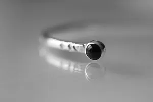Onyx Bracelet, Onyx Cuff Bracelet, Double Gemstone Bracelet, Black Onyx Bracelet, Hammered Cuff Bracelet, Customizable Cuff Bracelet, Gift