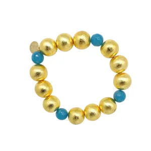 Pamela Gold & Aqua Bracelet