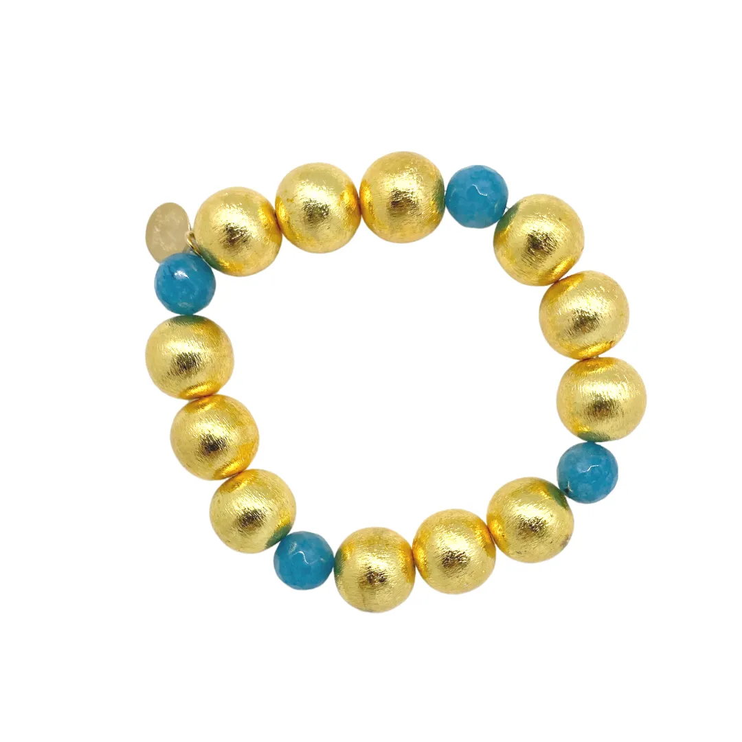 Pamela Gold & Aqua Bracelet