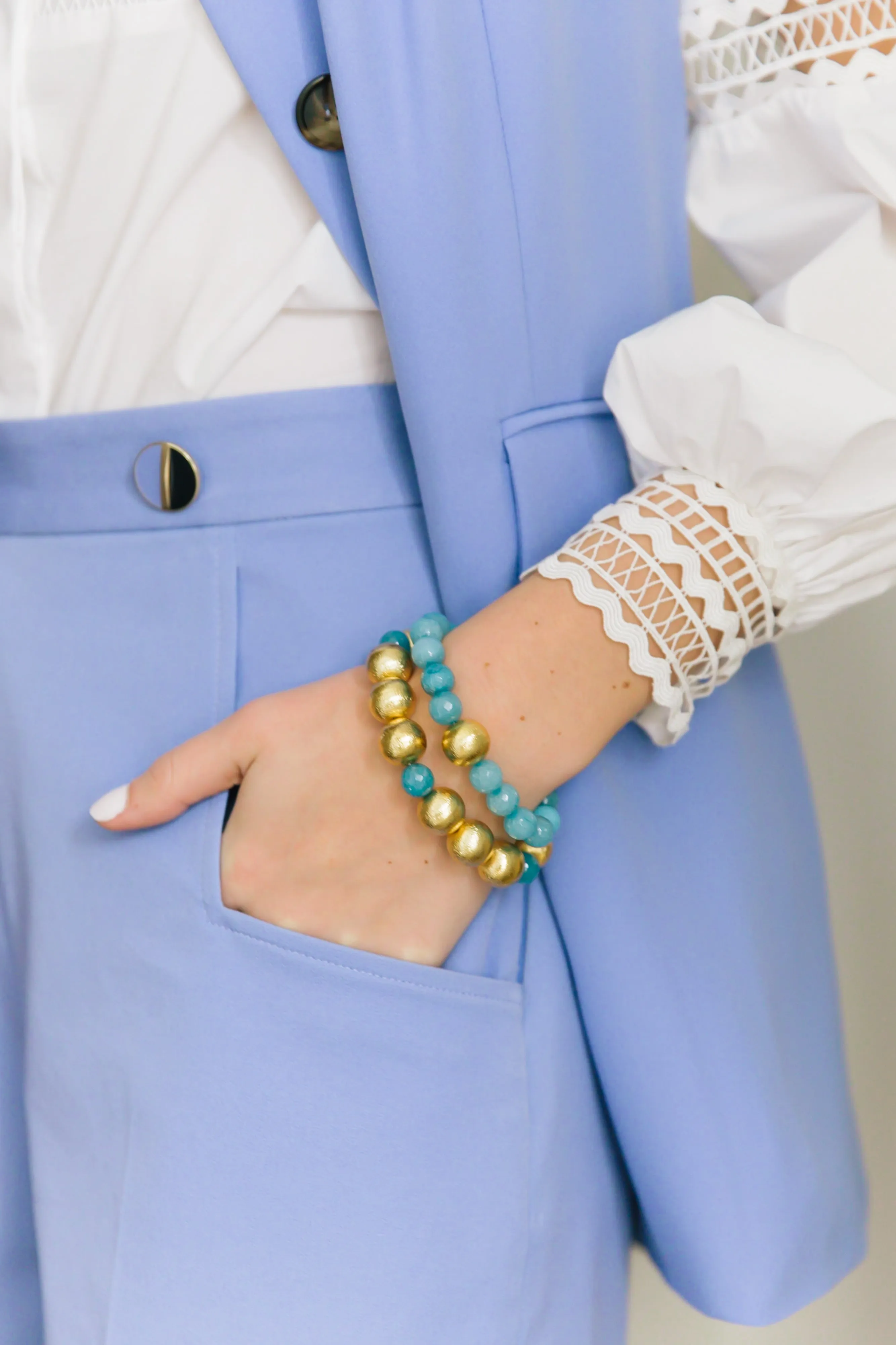 Pamela Gold & Aqua Bracelet