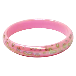 Pink Poppy Butterfly Shimmer Bangle
