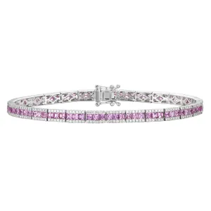 Pink Sapphire and Diamond Bracelet