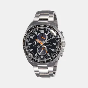 Prospex Men's Black Chronograph Stainless Steel Watch SSC487P1