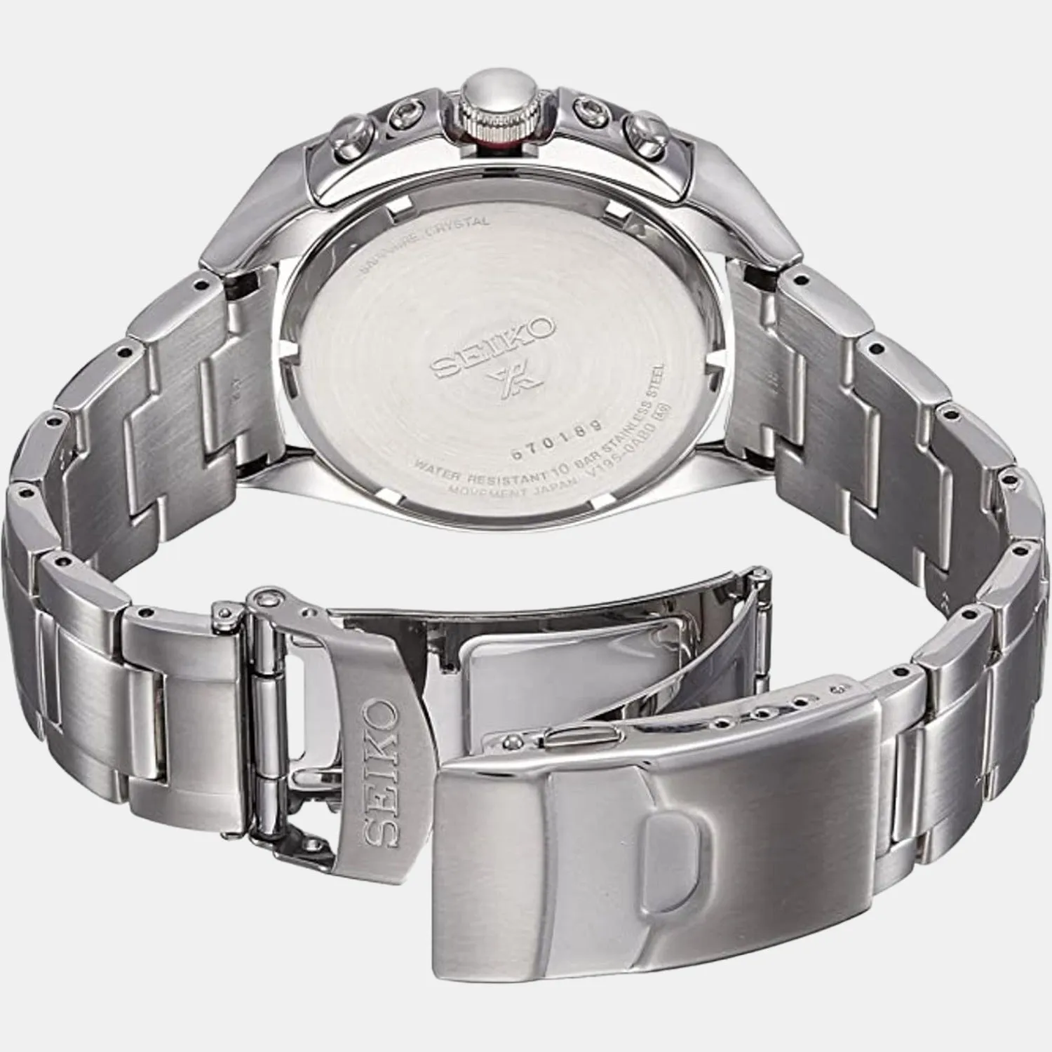 Prospex Men's Black Chronograph Stainless Steel Watch SSC487P1