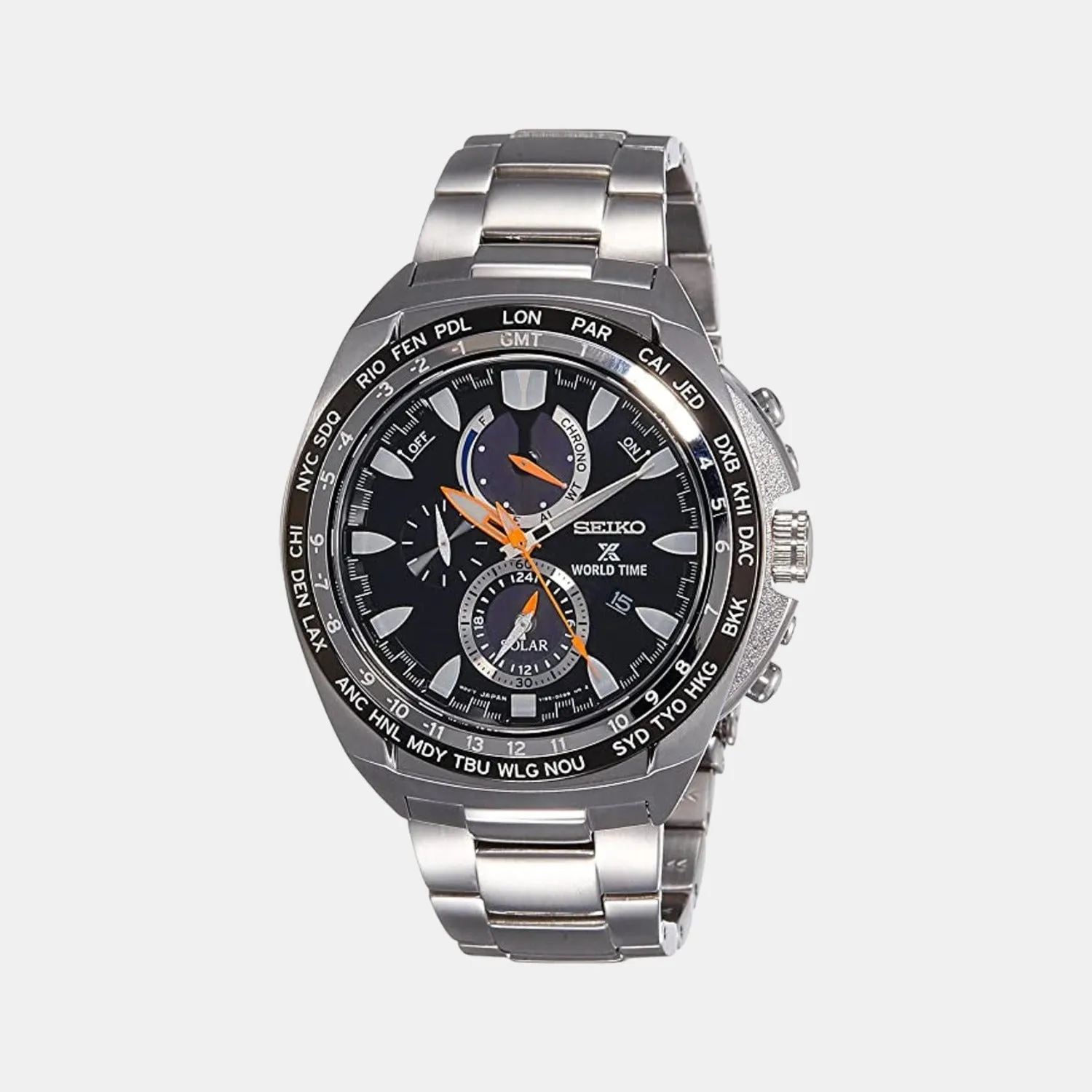 Prospex Men's Black Chronograph Stainless Steel Watch SSC487P1