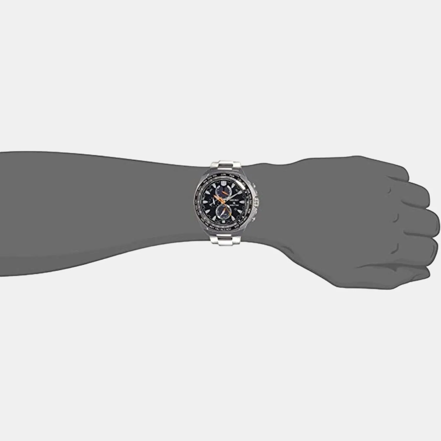 Prospex Men's Black Chronograph Stainless Steel Watch SSC487P1