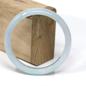 RealJade® Classic Bangle Genuine Burmese Ice Jadeite Jade Bangle Bracelet Real Jade Jewelry ( 63.9 mm ) #475