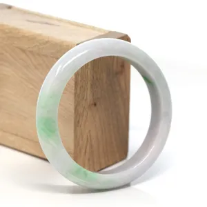 RealJade® "Classic Bangle" Genuine Burmese Green Jadeite Jade Bangle Bracelet (58.28 mm) #135