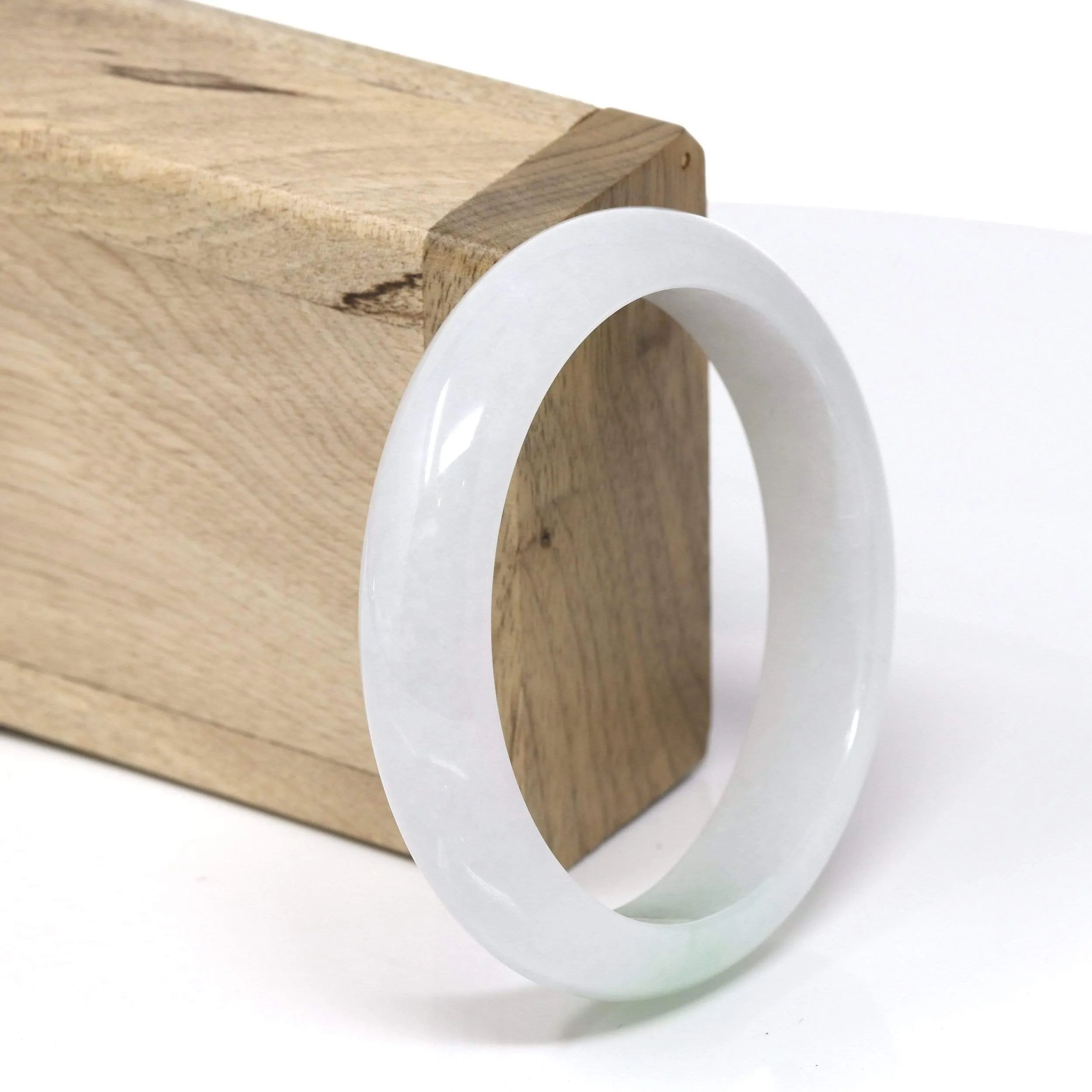 RealJade® "Classic Bangle" Genuine Burmese Jadeite Jade Bangle Bracelet (57.3mm)