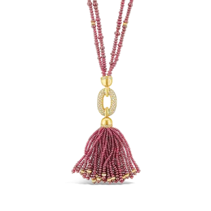 Ruby & Diamond Tassel Necklace