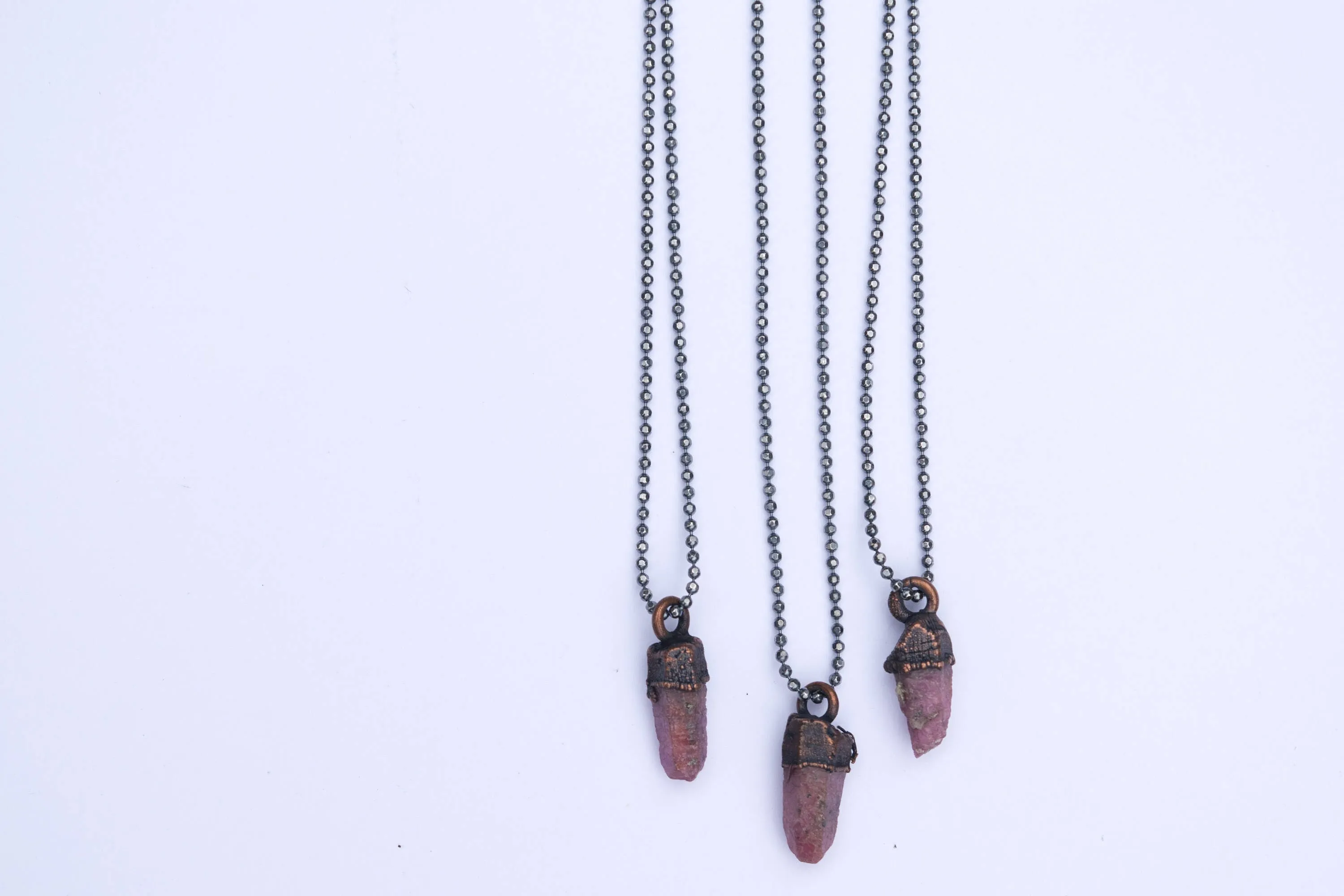 Ruby crystal necklace | Raw ruby necklace