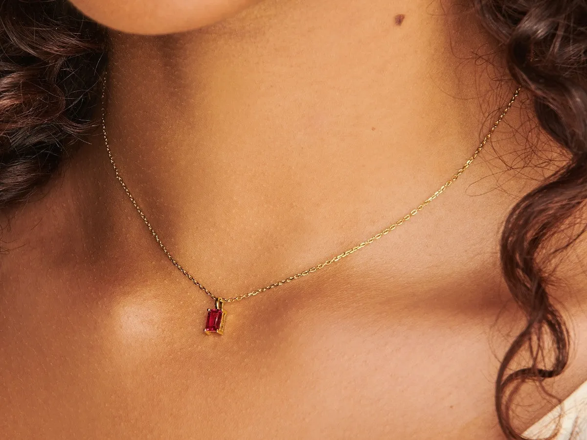Ruby Necklace Charm