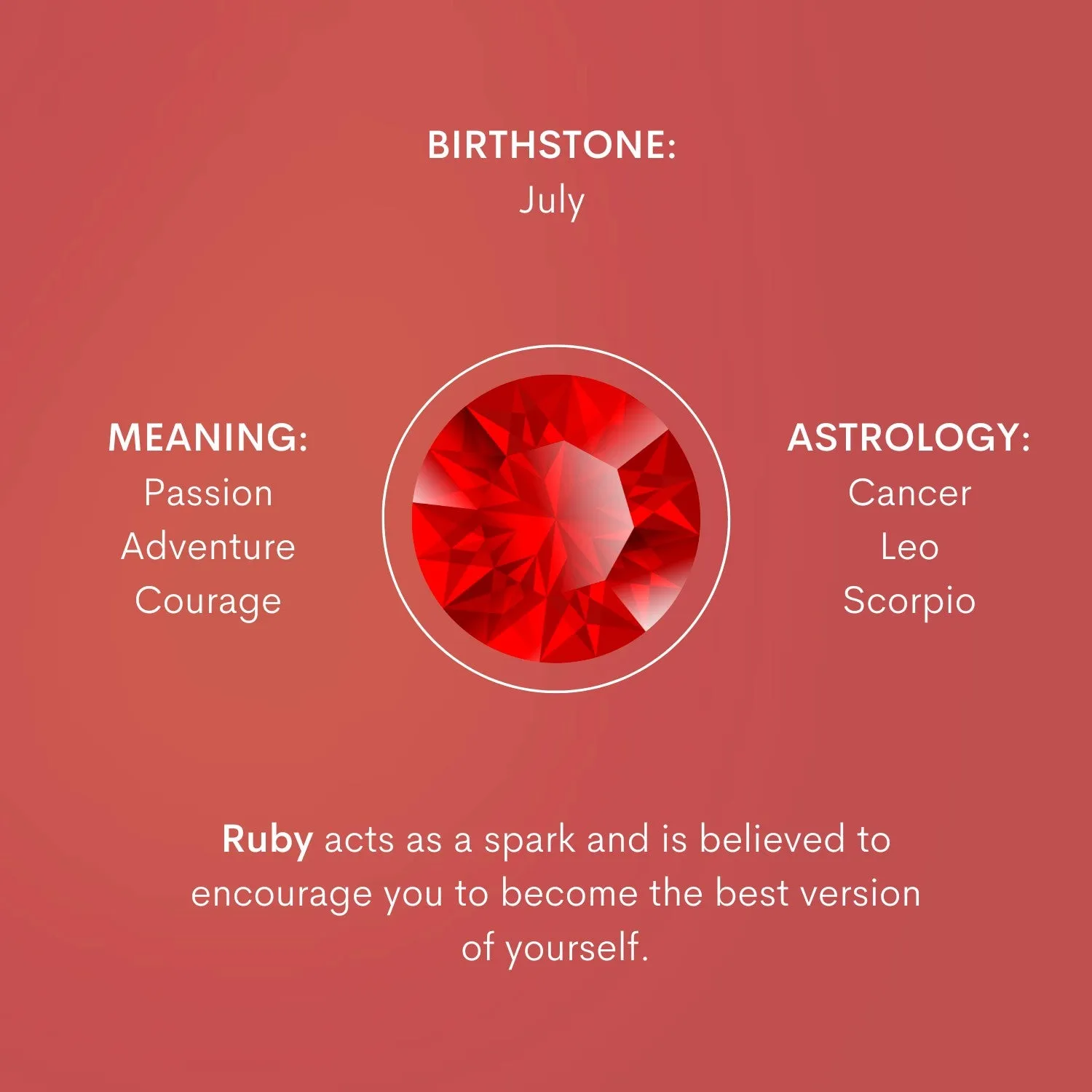 Ruby Necklace Charm
