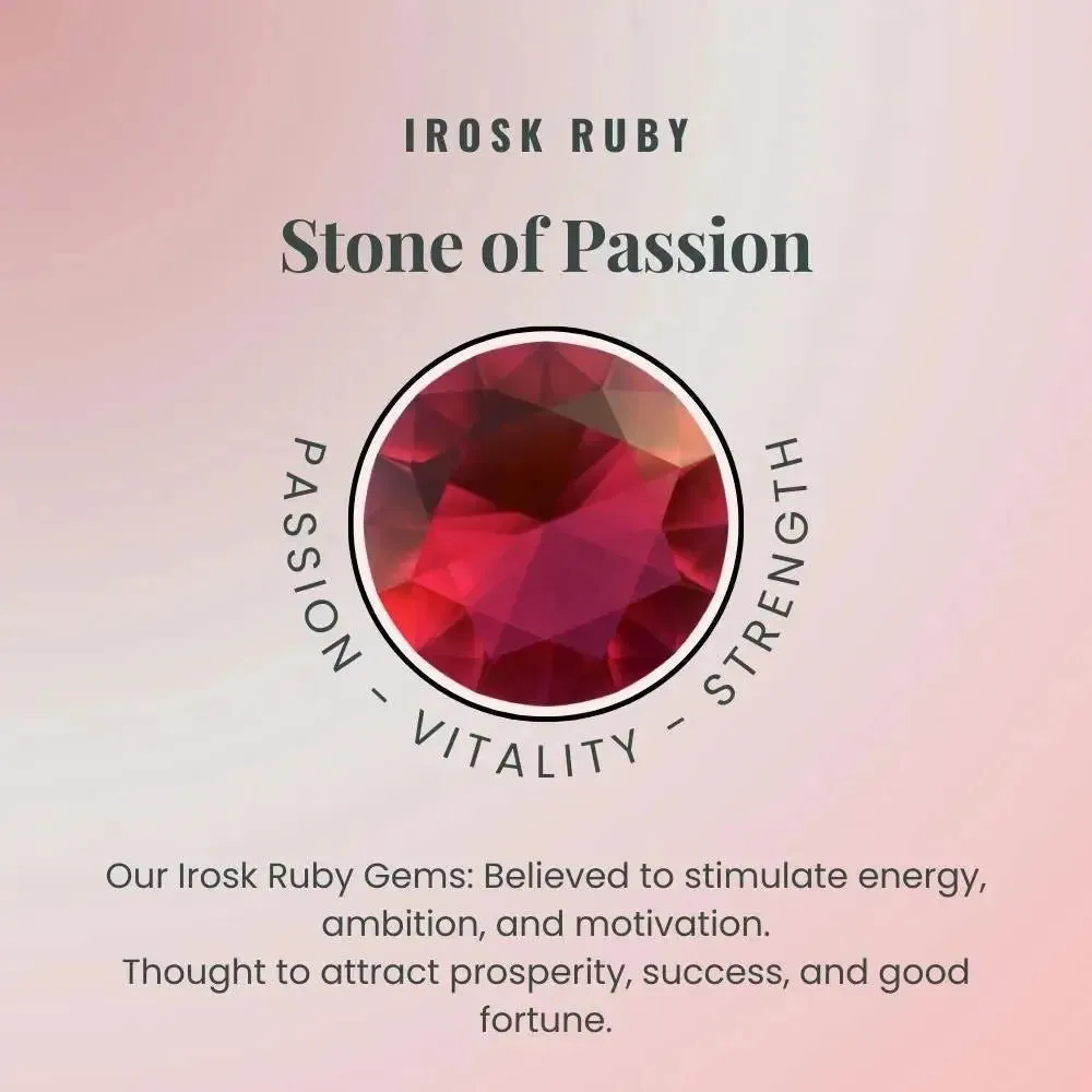 Ruby Oval Shape Pendant Necklace in 925 Sterling Silver - Irosk Australia ®
