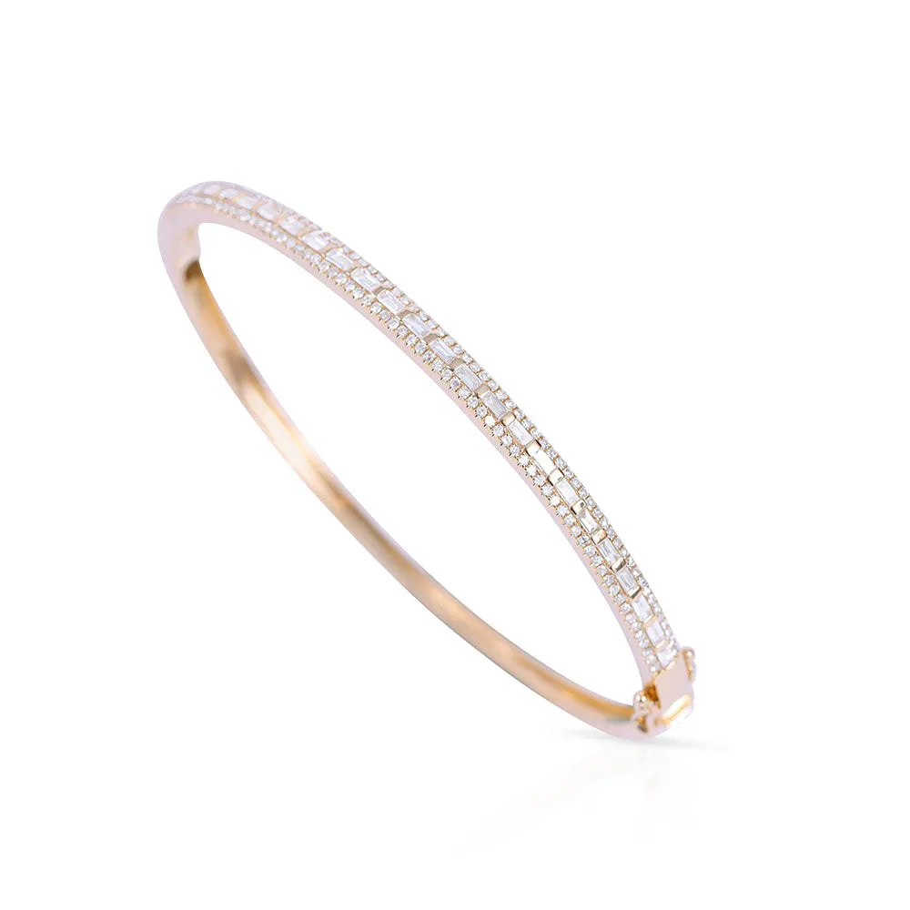 SALLY BAGUETTE AND BRILLIANT DIAMOND BANGLE