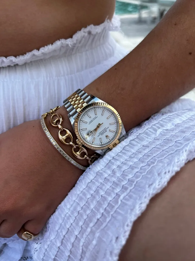 SALLY BAGUETTE AND BRILLIANT DIAMOND BANGLE