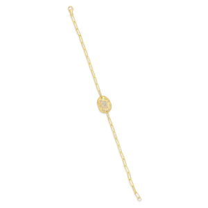 Scattered Diamonds in this Satin Finish Bracelet