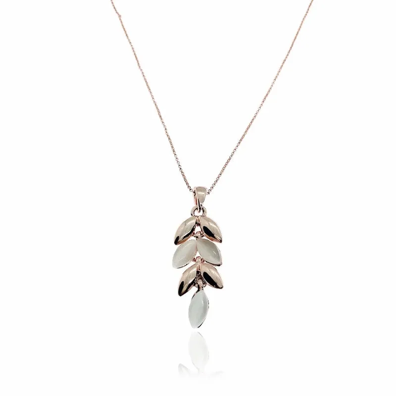 Simulated Moonstone Pendant Necklace