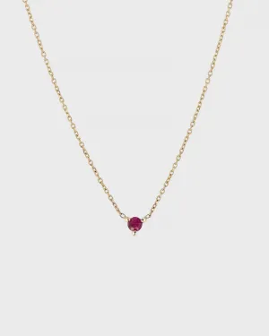 The Petite Ruby Birthstone Necklace