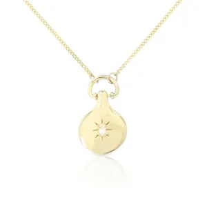 The Starry Night Moonstone Gold Pendant